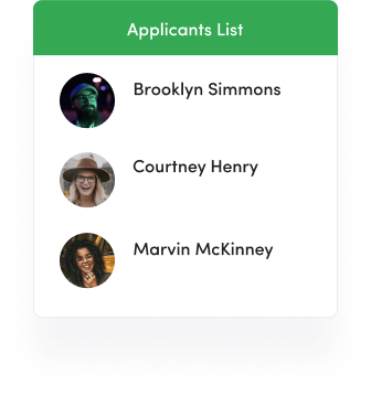 shortlist of applicants